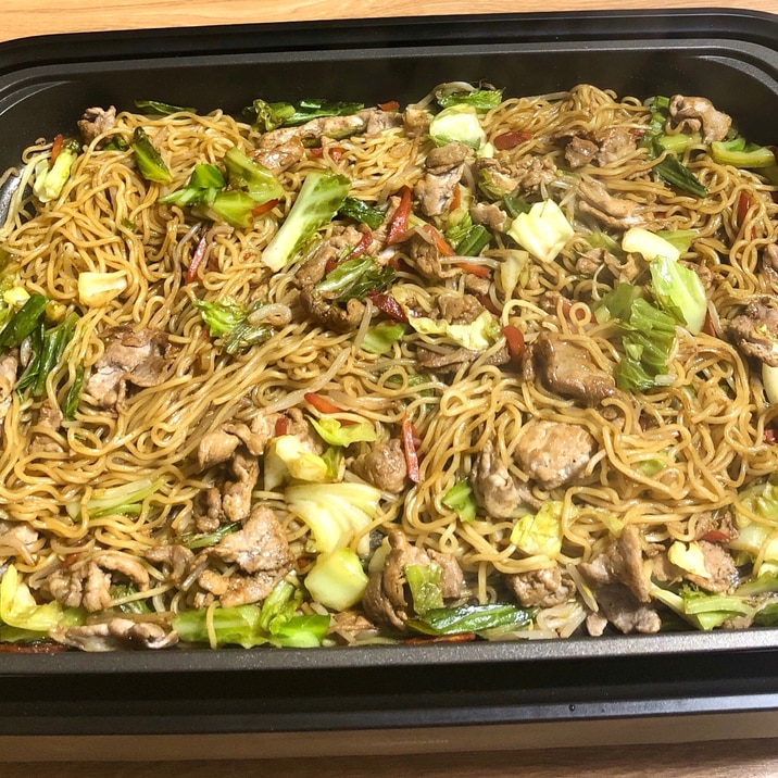 ホットプレートで作る*焼きそば